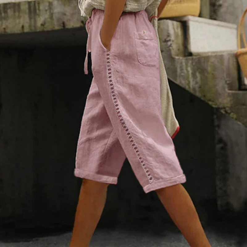 Aurea™ | Pantalón capri con detalles de encaje
