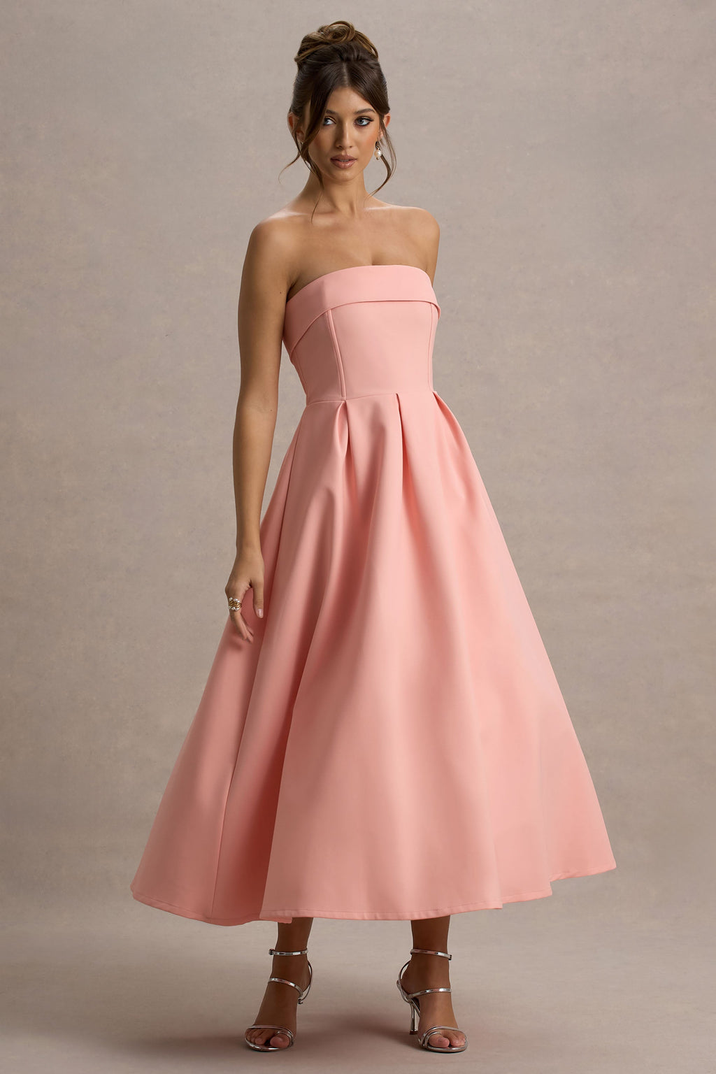 ANNE | Vestido Midi Elegante con Escote recto