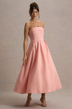 ANNE | Vestido Midi Elegante con Escote recto