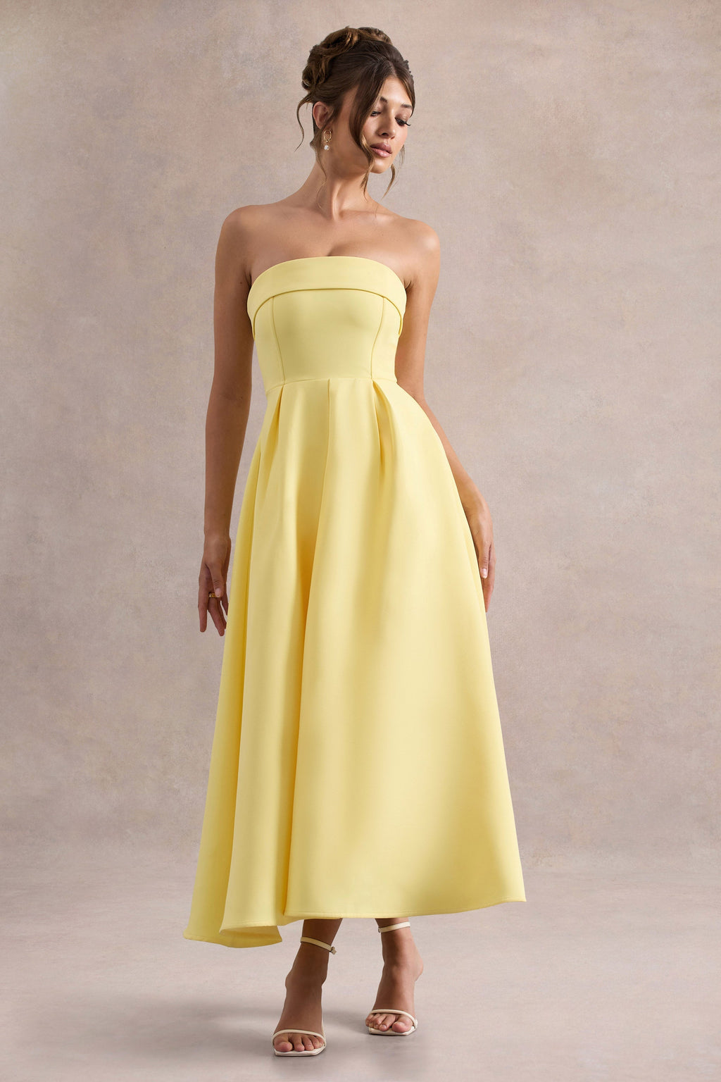 ANNE | Vestido Midi Elegante con Escote recto