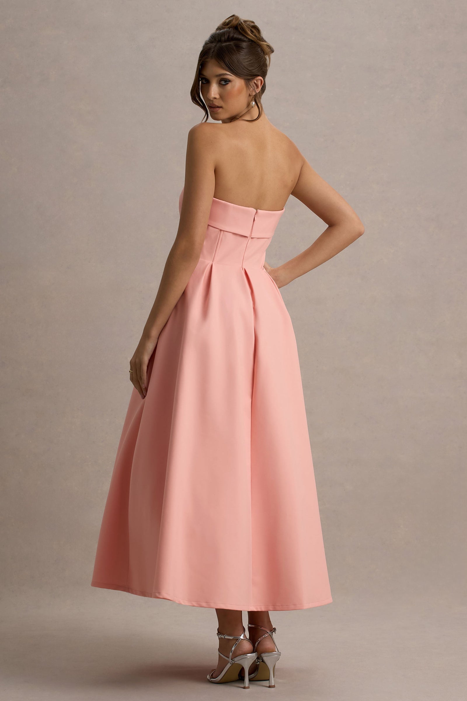ANNE | Vestido Midi Elegante con Escote recto