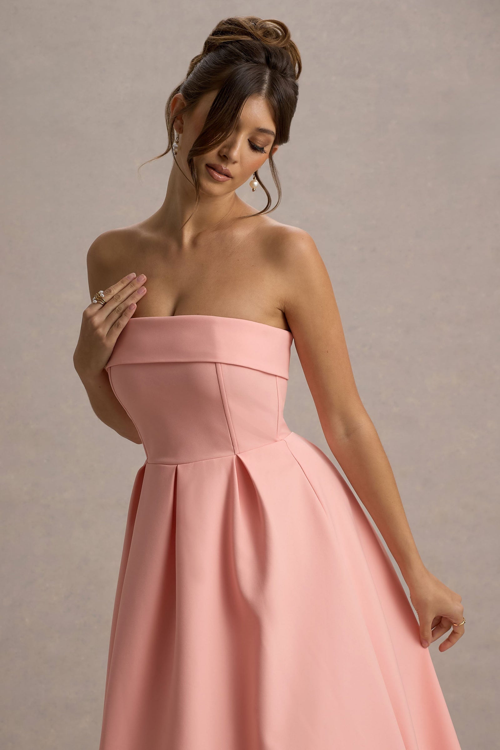 ANNE | Vestido Midi Elegante con Escote recto