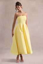 ANNE | Vestido Midi Elegante con Escote recto