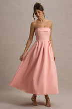 ANNE | Vestido Midi Elegante con Escote recto