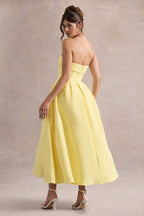 ANNE | Vestido Midi Elegante con Escote recto